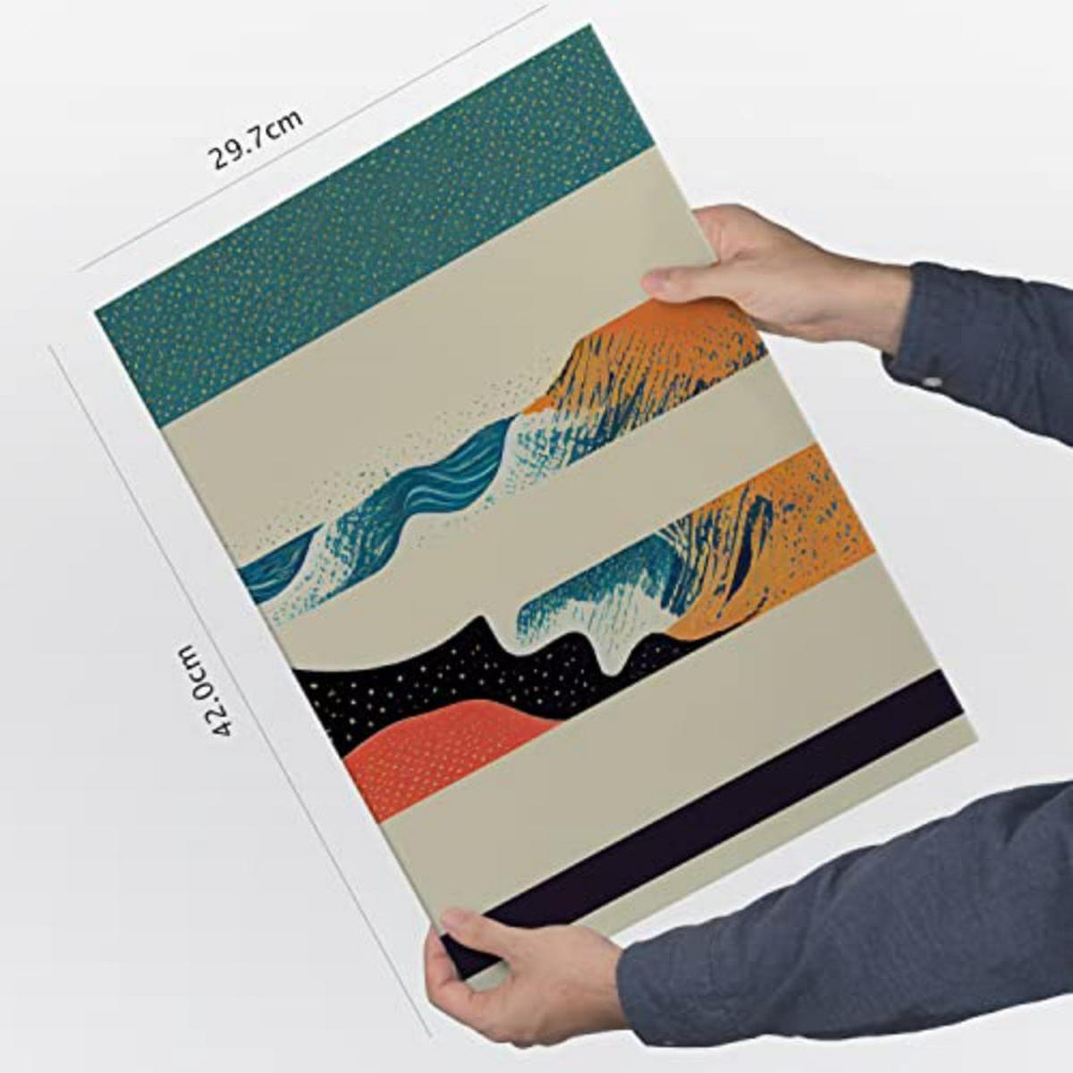 POSTER Set mit 4 Vogel im Abstrakt Moderne Galaxien A3 Rahmenlos - Klar, Papier (29.7/3cm) - Nacnic