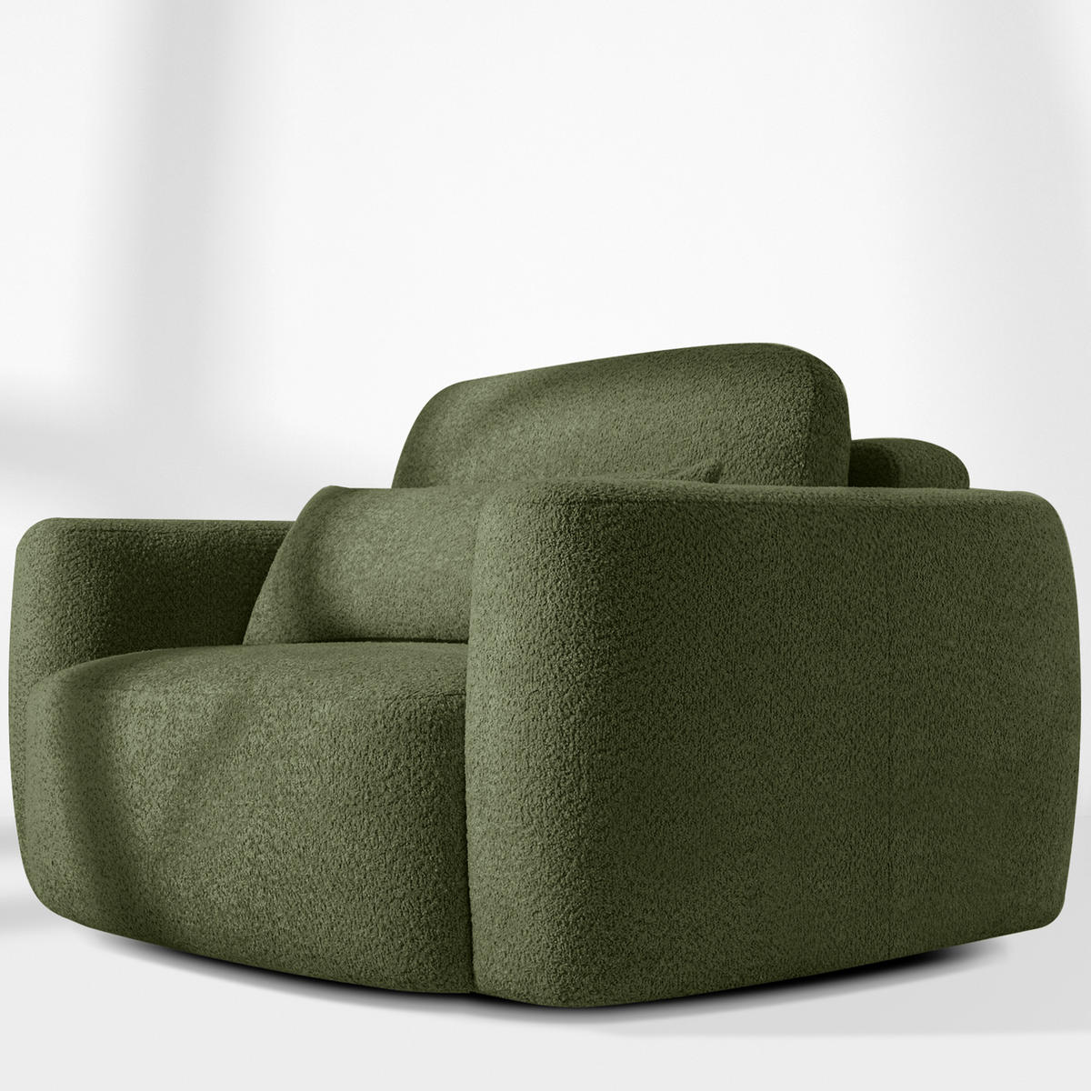 SESSEL ELOSA - Olivgrün, Holz/Textil (145/85/115cm) - KONSIMO®
