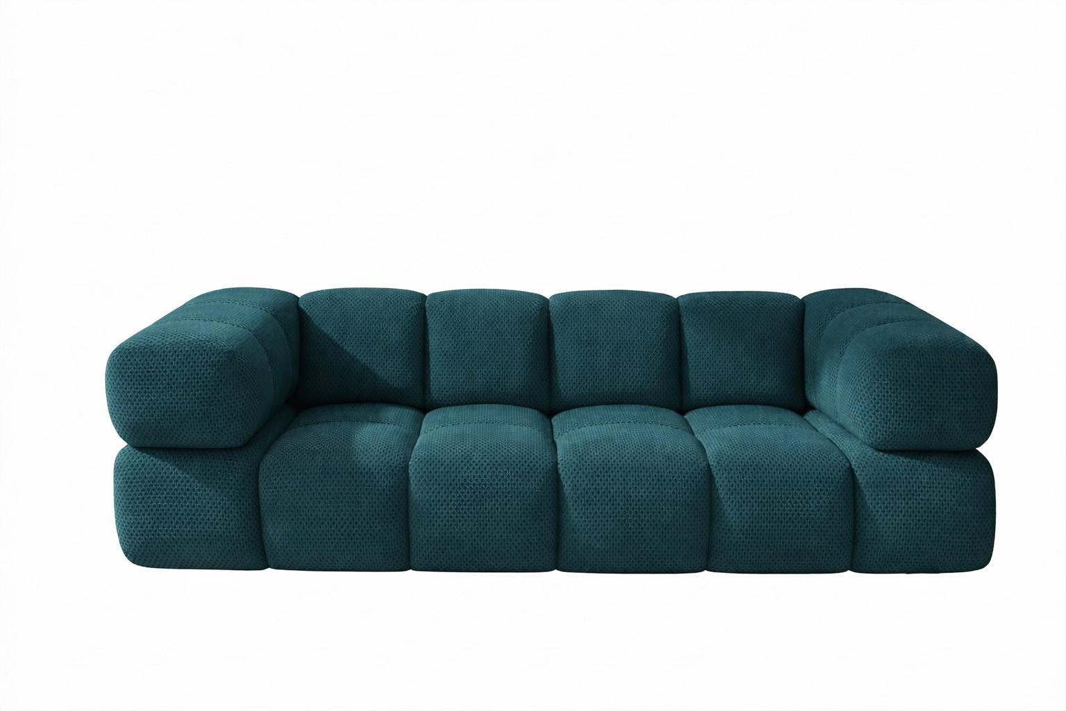 SOFA 3-SITZER, Strukturierter Premiumstoff Sonic, Azurblau, Averro - Blau, Holz (240/70/96cm) - Kaiser Möbel