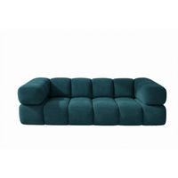 SOFA 3-SITZER, Strukturierter Premiumstoff Sonic, Azurblau, Averro - Blau, Holz (240/70/96cm) - Kaiser Möbel