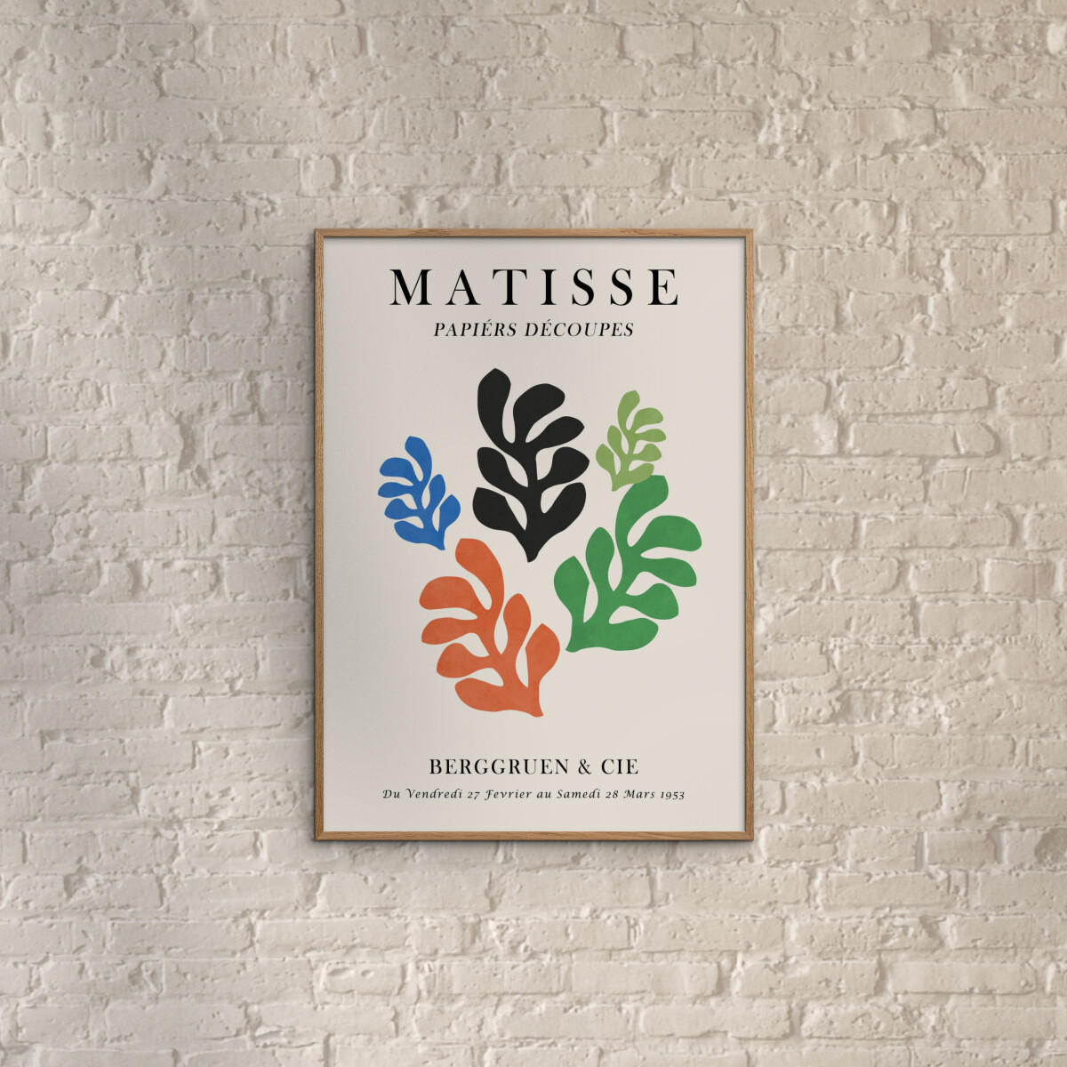 POSTER mit Rahmen Vitor Costa - Matisse floral Poster 7 - Eichefarben/Multicolor, Holz/Papier (50/70cm) - Poster&Frame