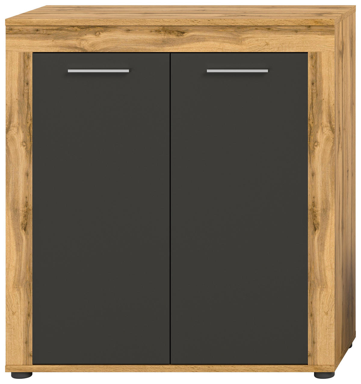 HIGHBOARD JAM (B/H/T: ca. 80/88/35 cm) in Wotan Eiche Nachbildung/grau - Eiche Wotan, Holzwerkstoff (80/88/35cm)