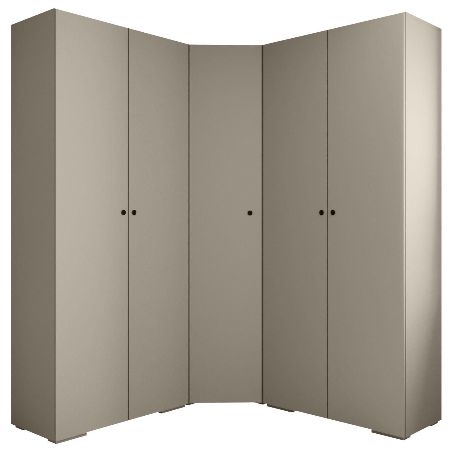 GARDEROBEN-SET 236,7/181,7/47 - Kaschmir/Schwarz, Holz/Kunststoff (181.7/236.7/47cm) - Abiks Möbel