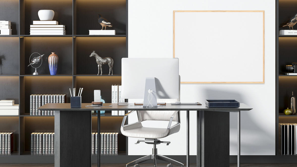 WEISS Pinnwand mit Holz Rahmen 120x90cm - Weiß, Holz (120/90/1.5cm) - ALLboards