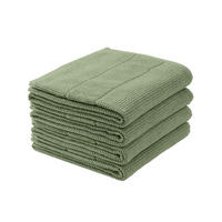 HANDTUCHSET Turin - 4-teilig - 50x100 cm - Grün - Grün, Textil (50/100cm) - SCHIESSER