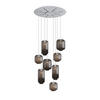 GALERIELEUCHTE Velo 8-flammig Rauch Ø 18/20/25cm - Anthrazit/Weiß, Glas (25/25/27cm) - s.luce