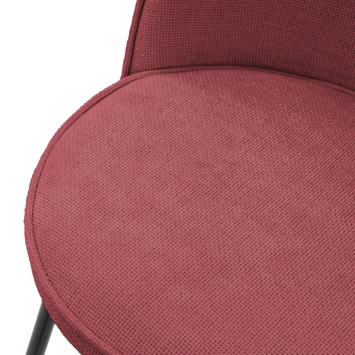 BARHOCKER 4er Set Rot mit Stoffbezug - Rot/Schwarz, Textil/Metall (52/102/50cm) - ML-DESIGN