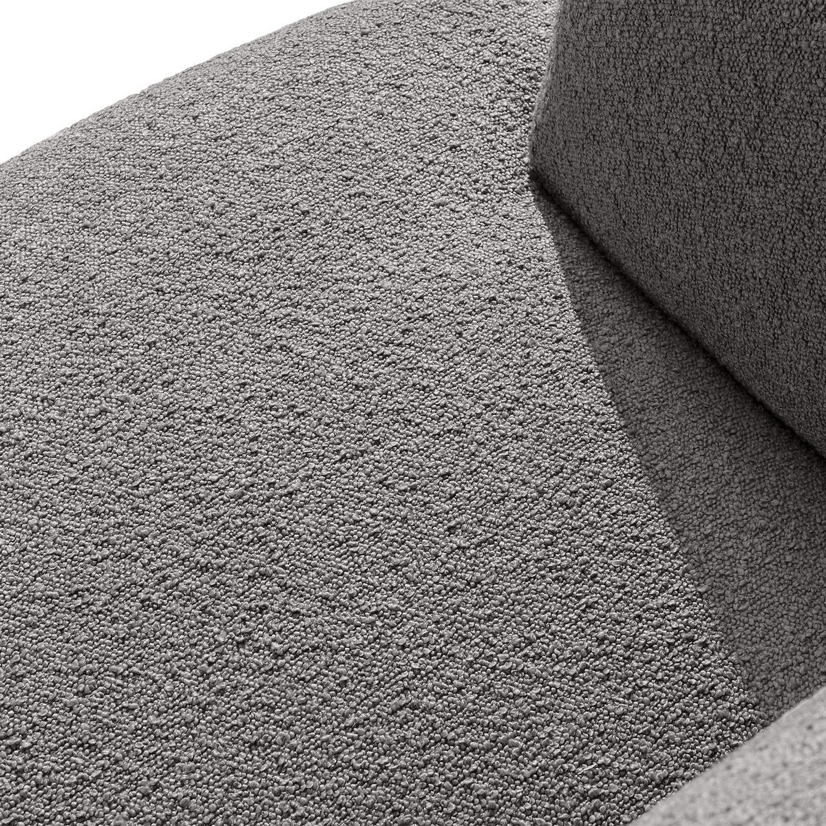 EINZELSOFA VIRA, Grau, Bouclé - Schwarz/Grau, Holz/Holzwerkstoff (210/84/100cm) - KONSIMO®