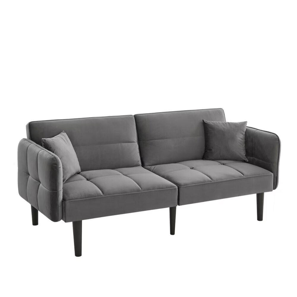 Thumbnail - Flieks Sofa, Grau, Holz, 92.08x19.05x80.01 cm, Wohnzimmer, Sofas & Couches, Schlafsofas