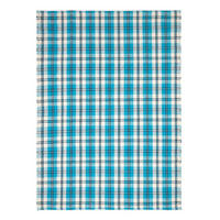 HANDWEBTEPPICH Irvine, Baumwolle kariert 150/240 cm - Blau, Textil (150/240cm) - Homescapes