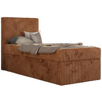 JUGENDBETT TILIO 90/200 - Orange - H4 - Links Seite - Orange, Textil (90/200cm) - MKS