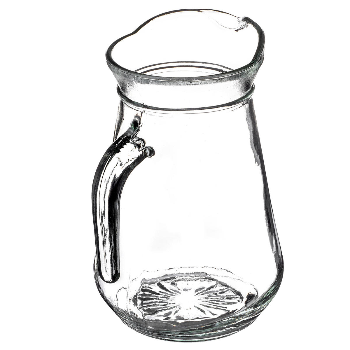 GLASKRUG mit Auslauf und handlichem Griff, 1.3L - Transparent, Glas (1.3L) - KADAX