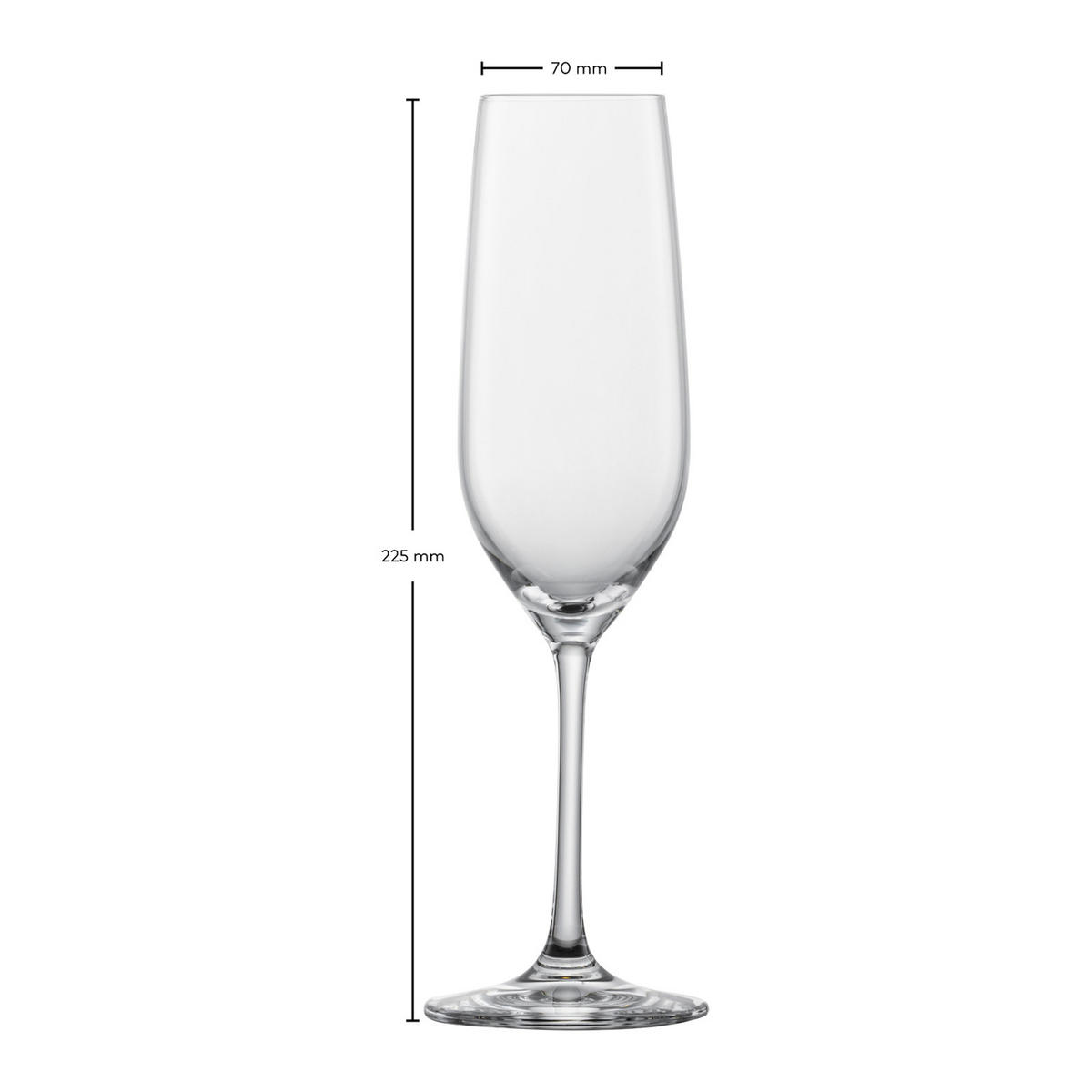 SEKTGLÄSER Forté transparent 227 ml 4er Set - Transparent, Glas (0.227L) - Schott Zwiesel