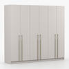 DREHTÜRENSCHRANK ROSA 6D 230/210/57 cm 6-türig Kaschmir - Kaschmir/Goldfarben, Holzwerkstoff/Metall (230/57/210cm) - imoebel24
