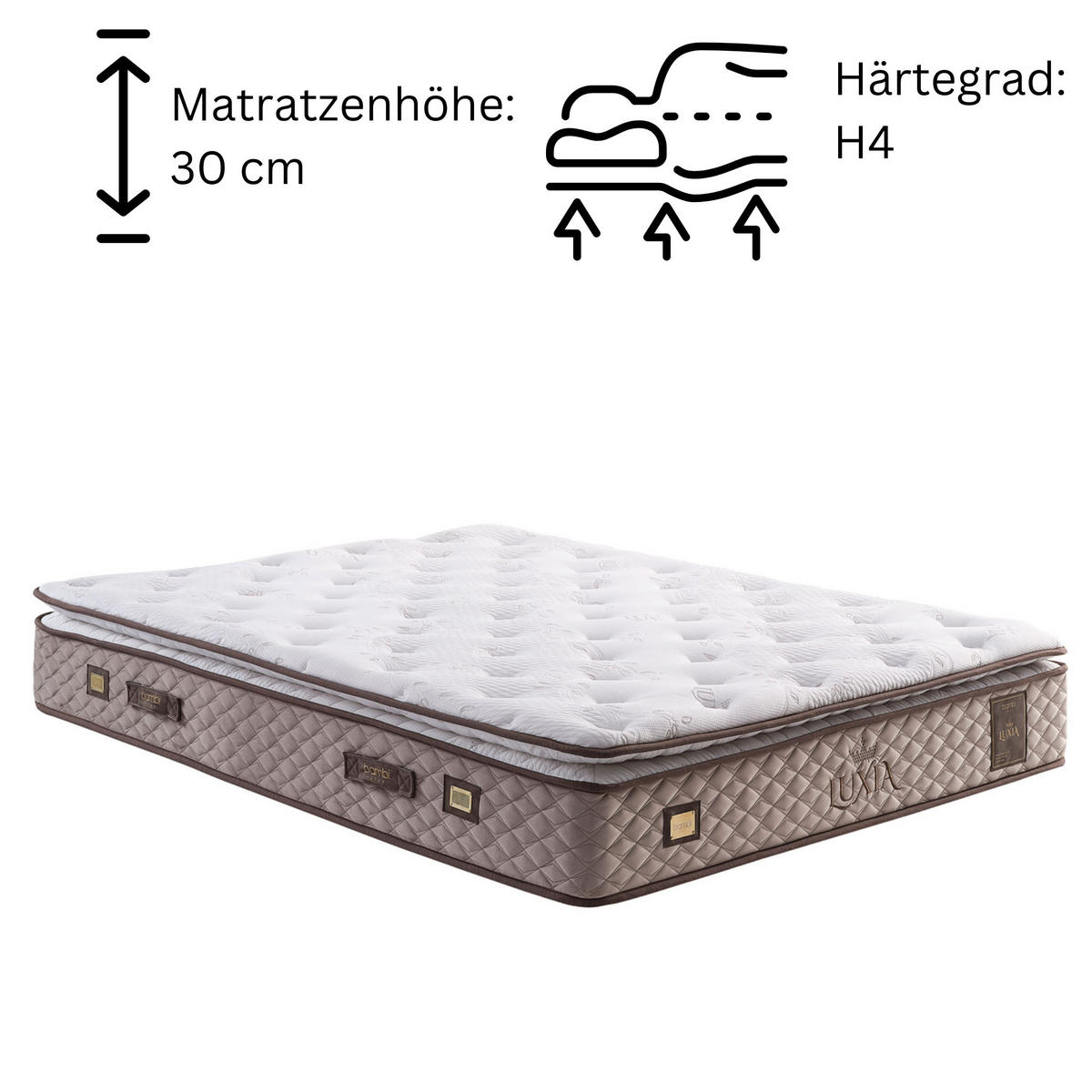 BOXBETT 180x200 Lüxia - Beige, Holz (180/200cm) - Bambi
