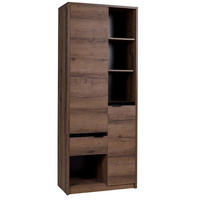 BÜCHERREGAL Martin 80x200 - Schwarz Hochglanz/Schwarz, Holzwerkstoff/Metall (80/200/40cm) - Ravio