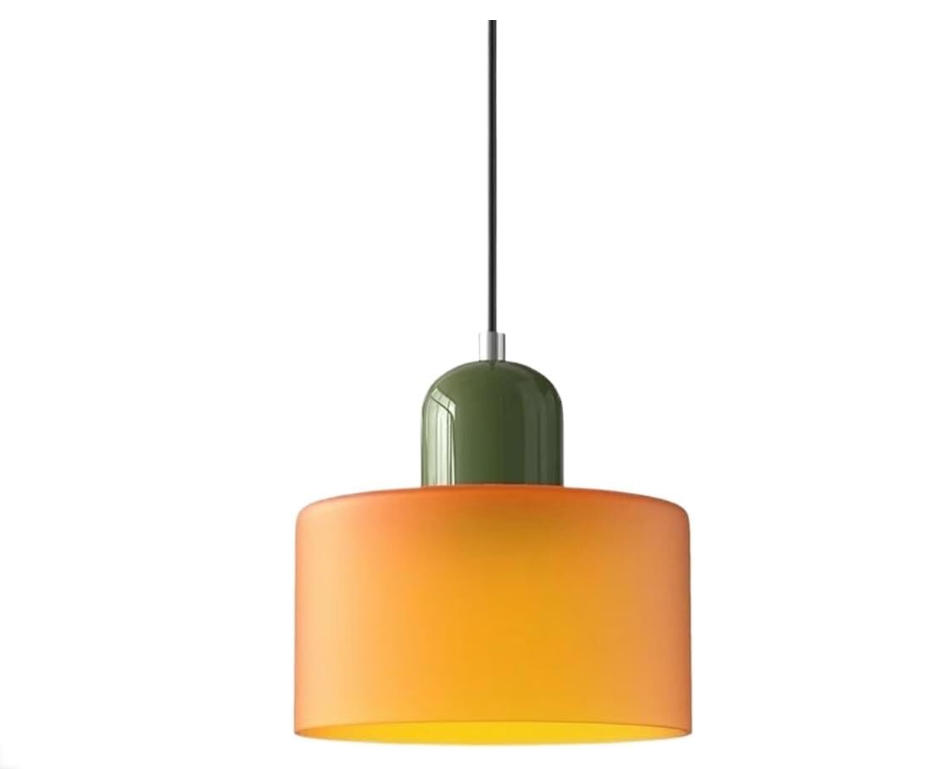 PENDELLEUCHTEN,GLAS, 220 V, 12 W, 15 cm Durchmesser,Orange - Orange, Glas (15/15/100cm) - Weltevree