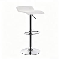 BARHOCKER höhenverstellbar drehbar 62-84 cm Kunstleder Weiß - Weiß, Metall (39/84/38.5cm) - Meubliv