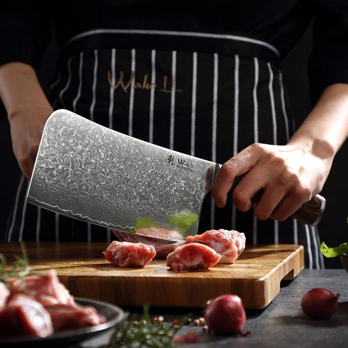 KNOCHENHACKMESSER Sakura Serie - Braun, Metall (31cm) - Wakoli