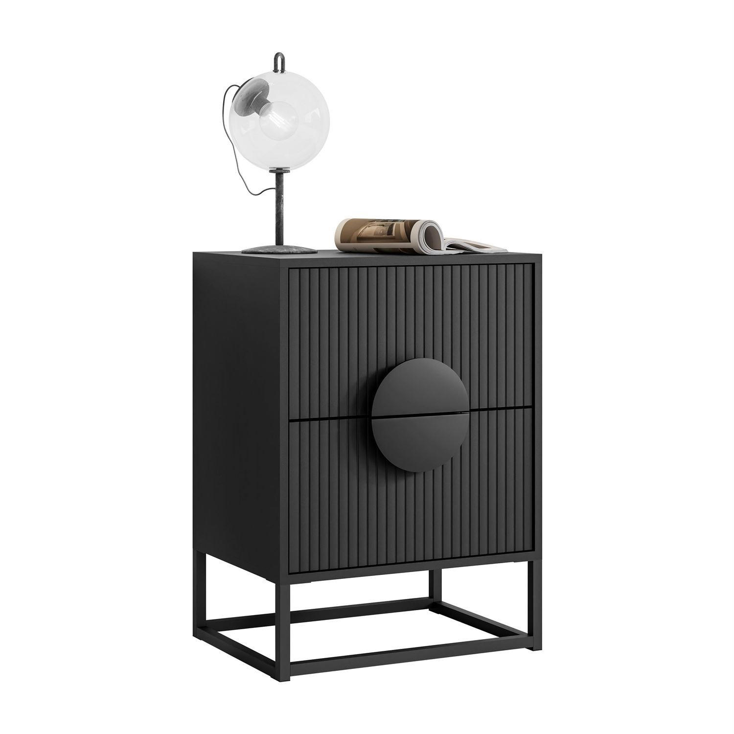 Lookway Nachttisch Schwarz 40x55x30 cm