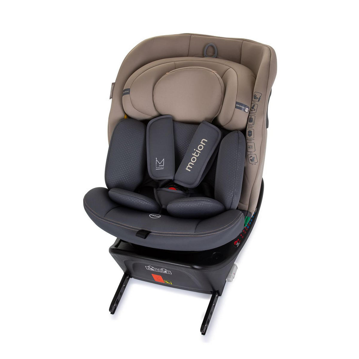 KINDERSITZ i-Size Motion beige (40 - 150 cm) Isofix 360° drehbar verstellbar - Beige, Kunststoff (44/81/55cm) - Chipolino