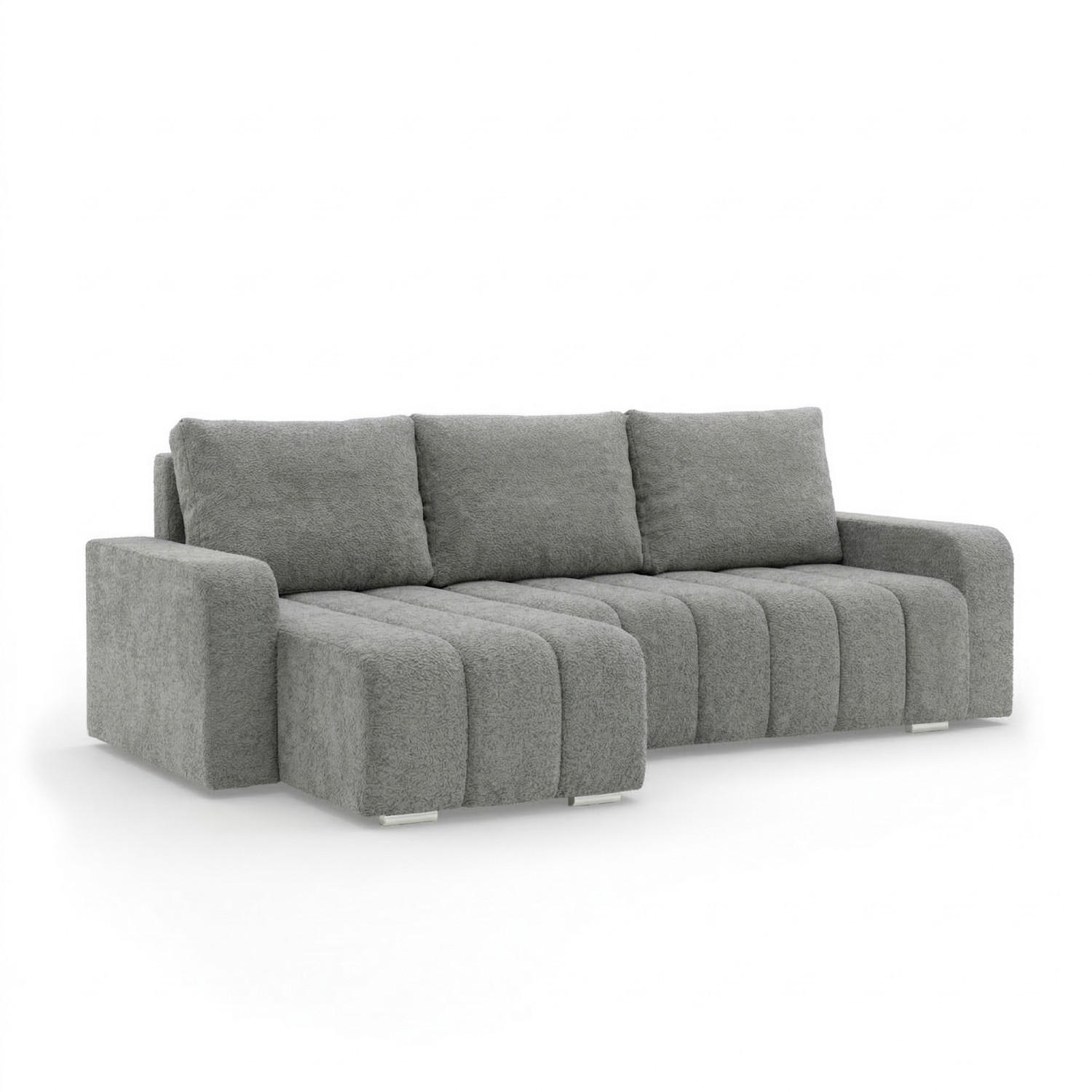 ECKSOFA MIT SCHLAFFUNKTION ABRIELLE BONELL Dunkelgrau - Dunkelgrau, Textil (144/237cm) - Mebligo