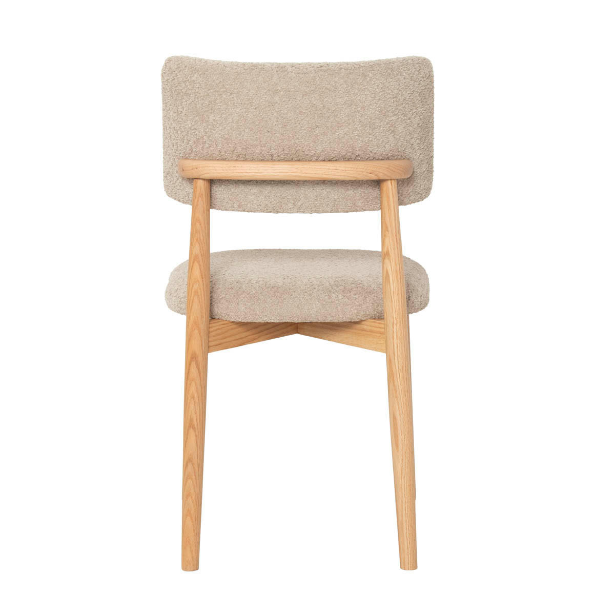 ESSZIMMERSTUHL 2er Set 2er Set aus Stoff mit Eichenholz, taupe - Taupe, Holz (47/81/52cm) - Giga Meubel