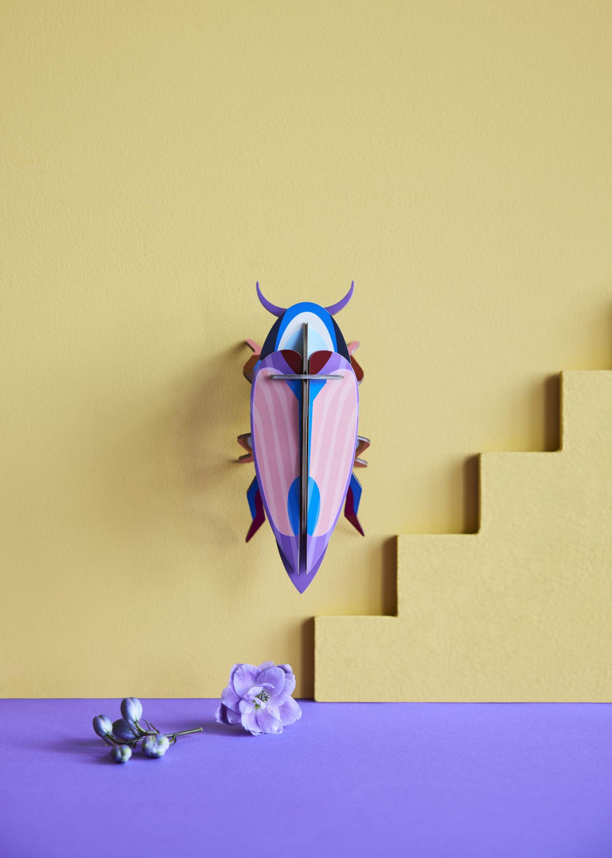 WANDDEKO Eleganter Käfer 7/16 cm - Multicolor, Wellpappe (7/16/7cm) - KUNSTLOFT