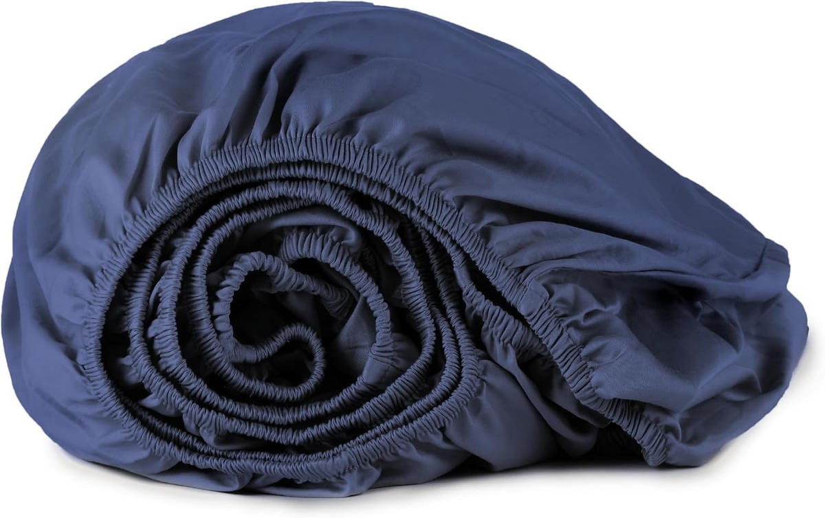SPANNBETTLAKEN-160*200CM-DUNKELBLAU - Dunkelblau, Textil (160/200cm)