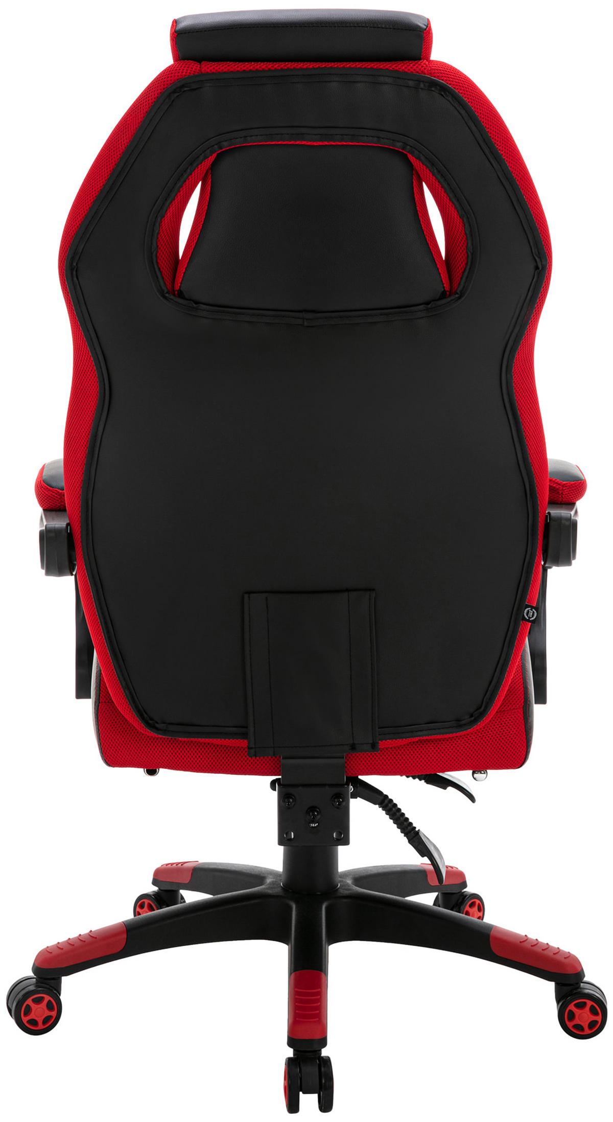 BÜROSTUHL Nexil Kunstleder schwarz/rot - Schwarz, Metall (69/127/70.5cm) - TPFLiving