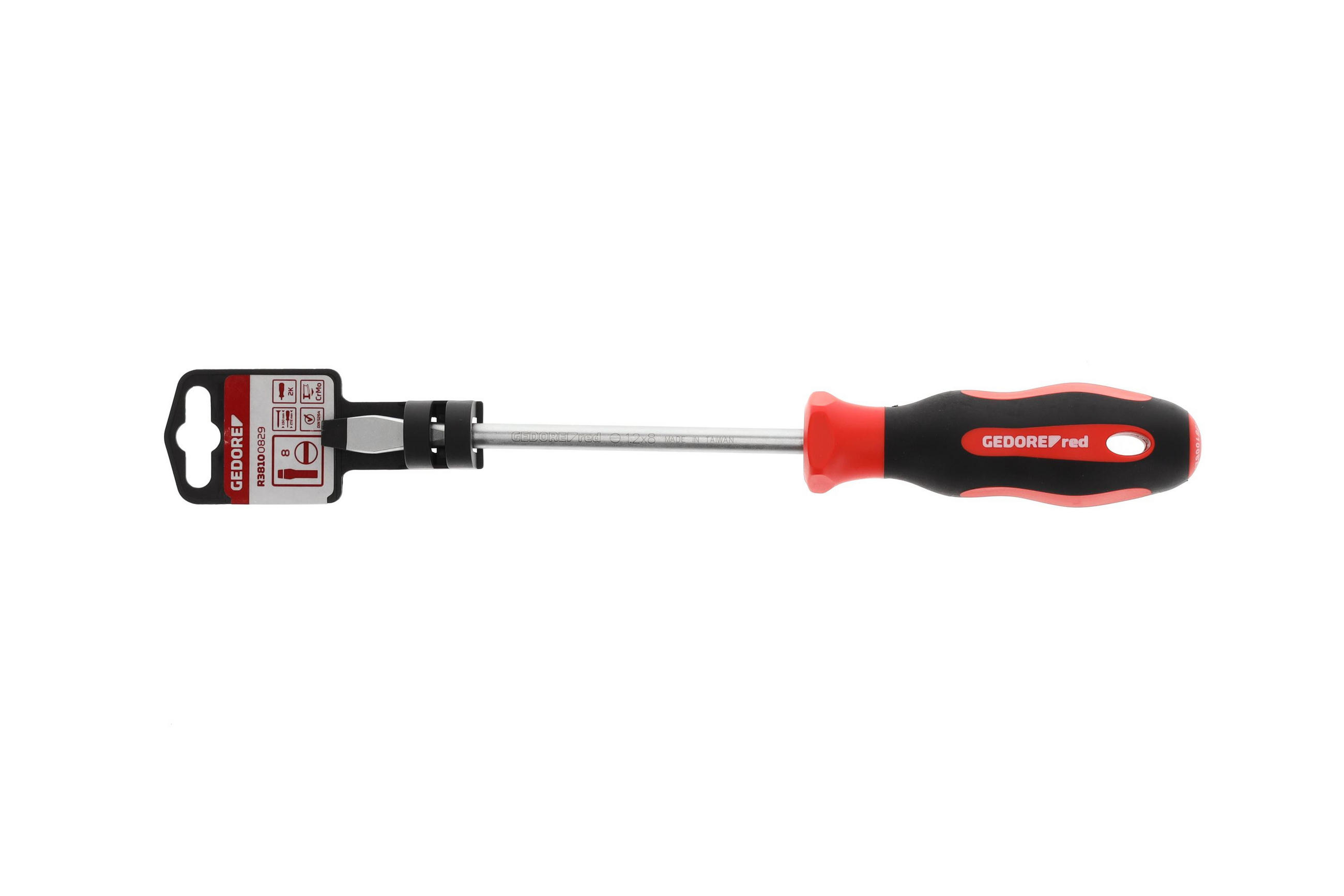 R38100829 2K-SCHRAUBENDREHER SCHLITZ 8 MM 1.2X150 MM - Multicolor, Kunststoff/Metall (7/32cm) - Gedore