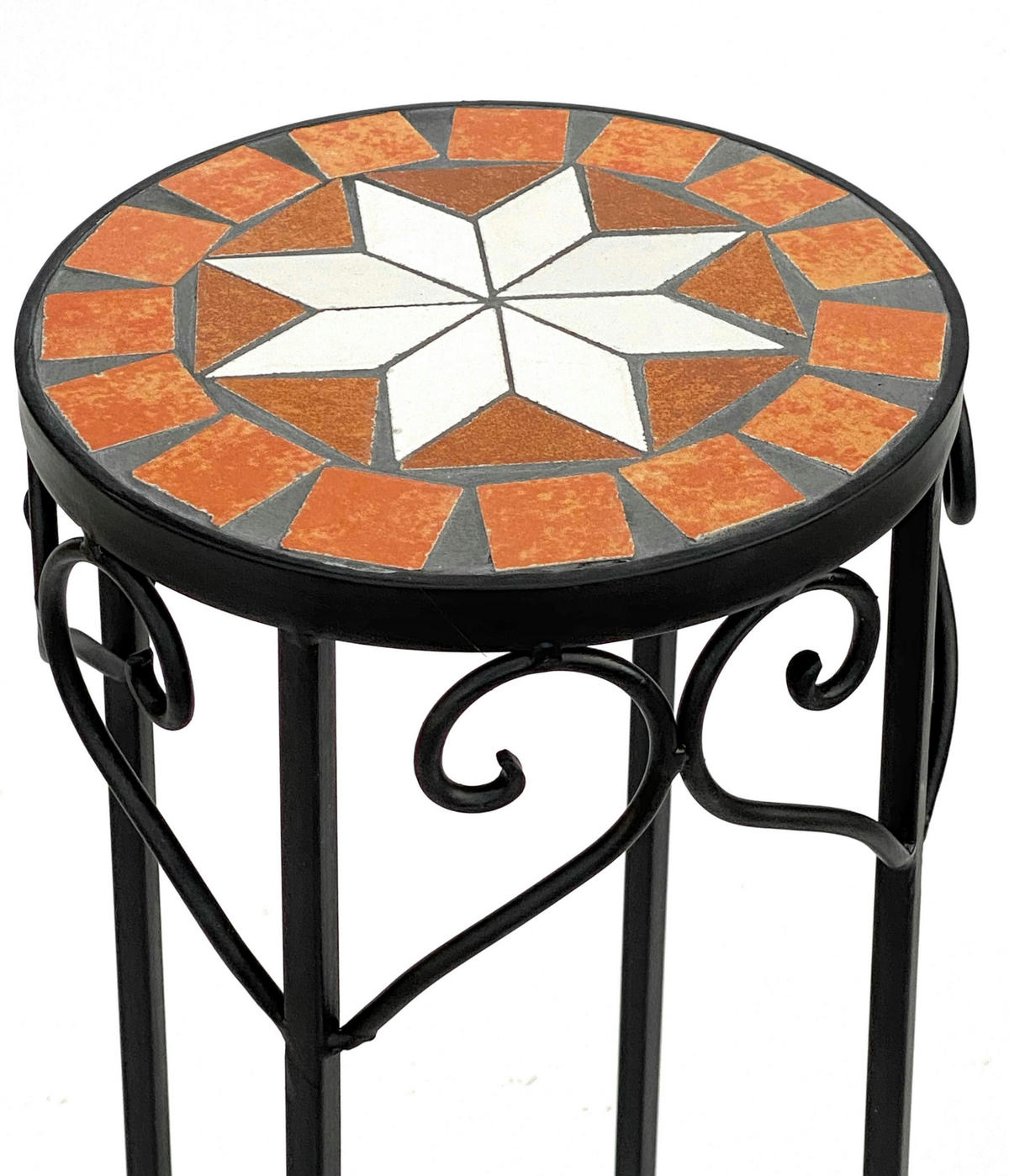 BLUMENHOCKER Merano Metall Mosaik 46 cm 12011 - Schwarz, Metall (18/46/18cm) - DanDiBo