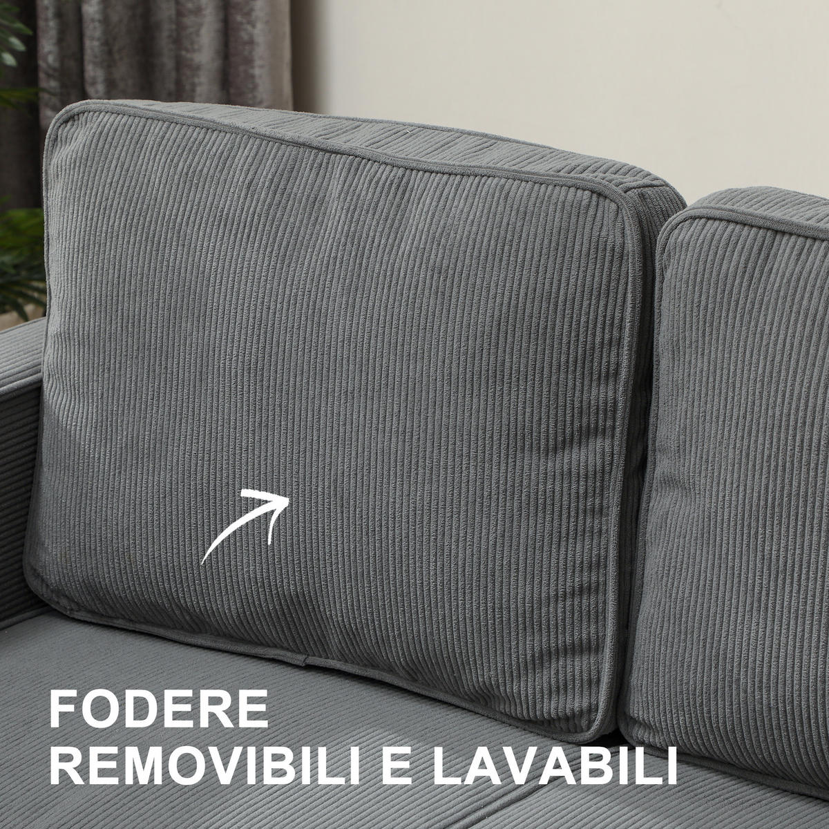SOFA, 2-Sitzer, Stauraum, 2 Kissen, Samt/Stoff, Holzoptik, grau, 140x63x79cm - Multicolor, Holzwerkstoff (140/79/63cm) - FORIOUS