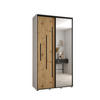 SCHWEBETÜRENSCHRANK 235,2/140/60 2-türig - Schwarz/Eiche Artisan, Holz/Metall (140/235/60cm) - Abiks Möbel