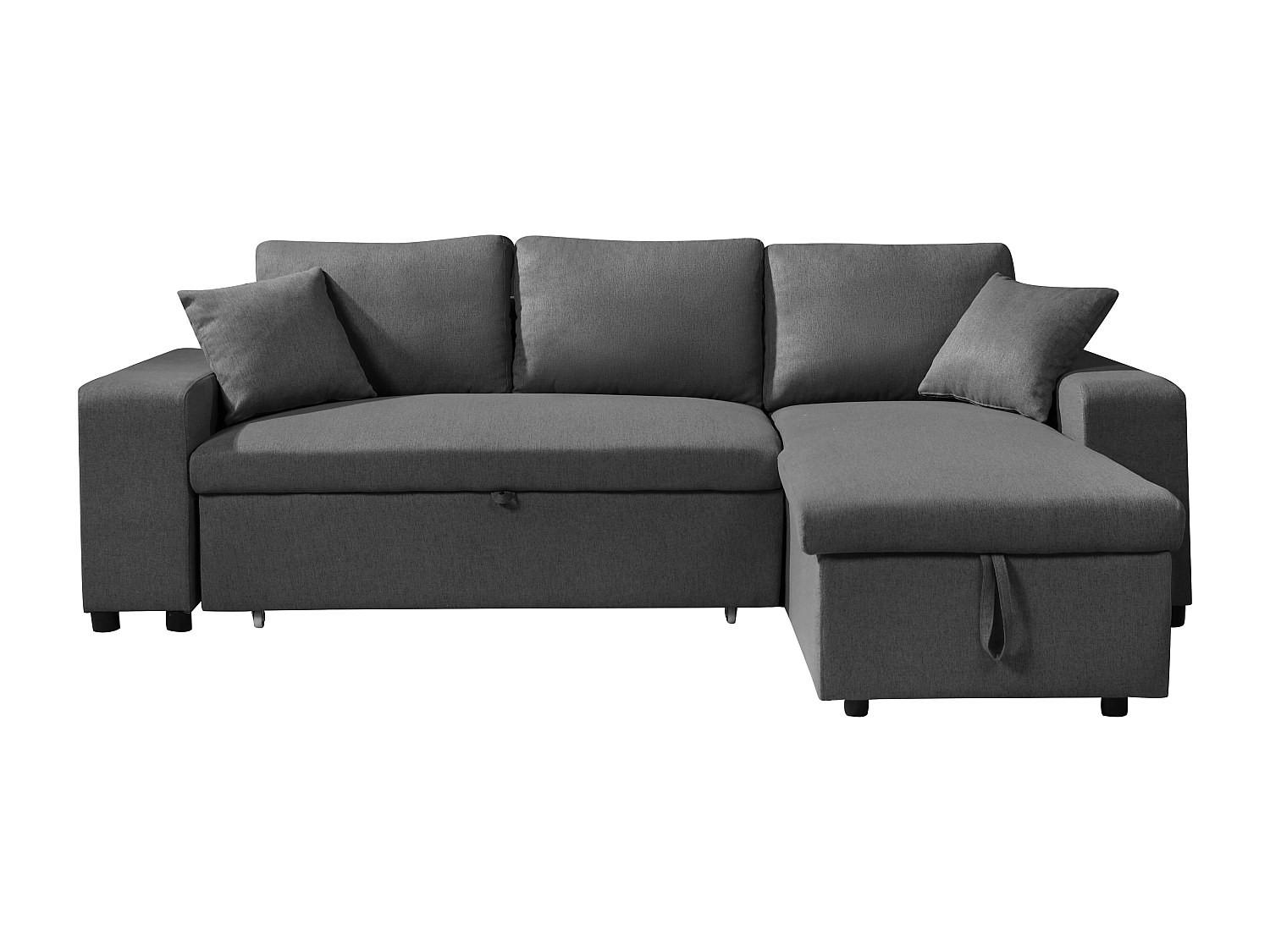 SCHLAFSOFA - 4 Personen - Stoff - Anthrazitgrau - - Anthrazit, Textil (240/84/145cm) - Vente-Unique