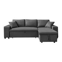 SCHLAFSOFA - 4 Personen - Stoff - Anthrazitgrau - - Anthrazit, Textil (240/84/145cm) - Vente-Unique