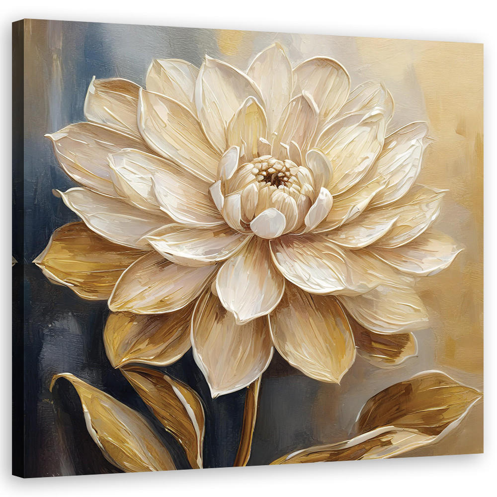 WANDBILD beige natur blume - Beige, Textil (50/50cm) - Feeby