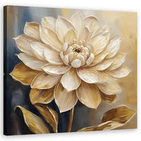 WANDBILD beige natur blume - Beige, Textil (50/50cm) - Feeby