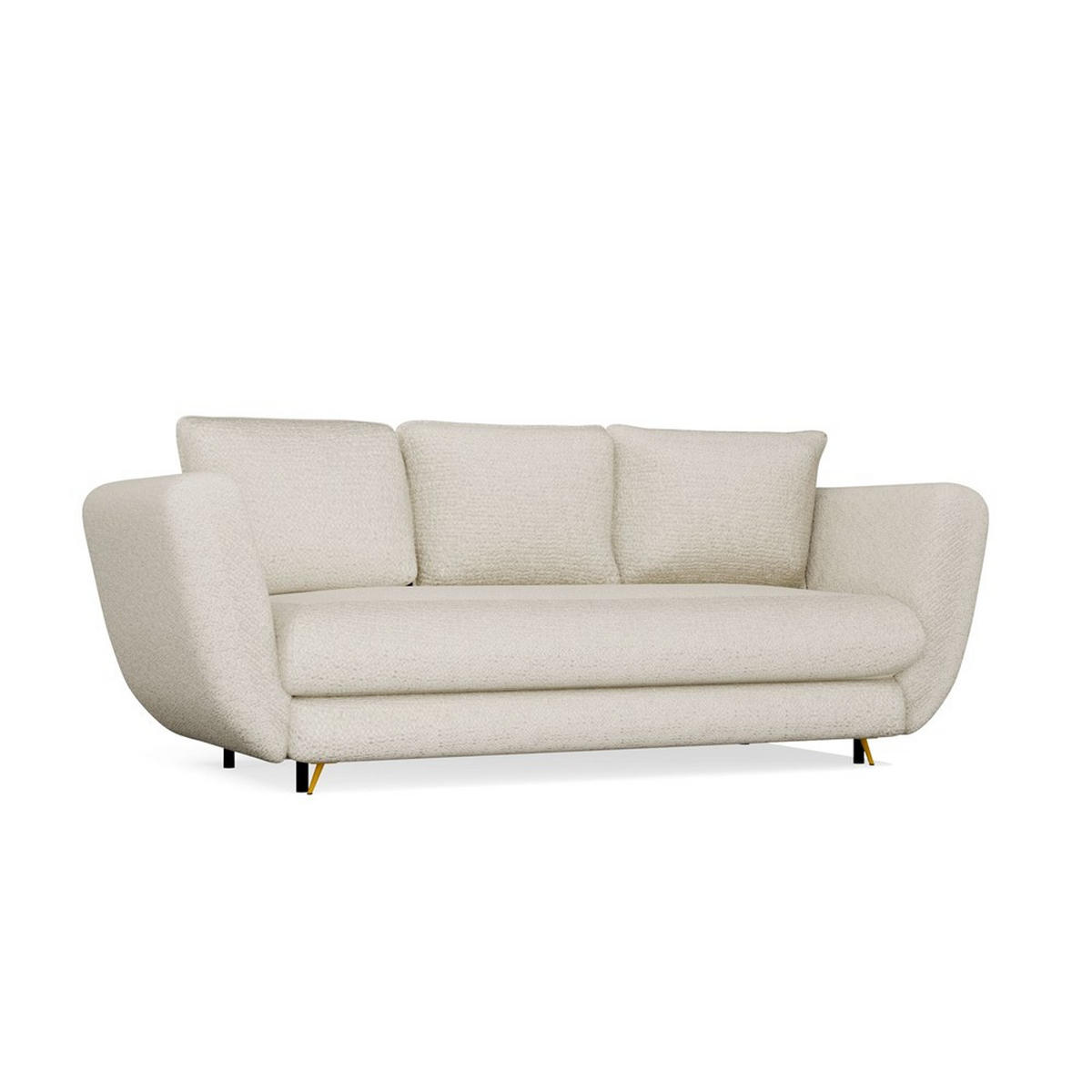 CANAPEÁ Bej, Aur 248/99/104 - bej, compozit lemnos (248/99/104cm) - RAUMHIRSCH FURNITURE