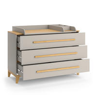 WICKELKOMMODE Malia Cashmere-Eiche 133 x 98 cm XL mit 3 Schubladen - Kaschmir, Holzwerkstoff (133/98/70cm) - VitaliSpa