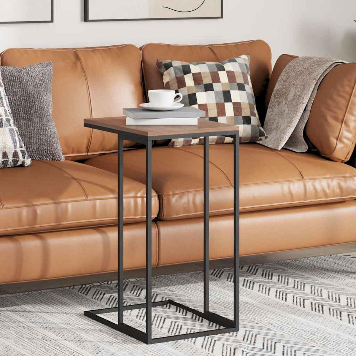 BEISTELLTISCH Industrial-Stil 40/30/59 cm aus Holzwerkstoff, Eisen Schwarz - Schwarz, Holz (30/40/59cm) - vidaXL