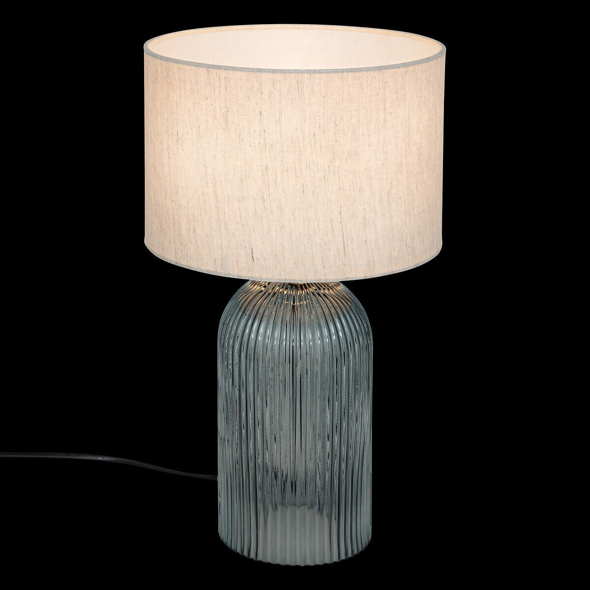 TISCHLEUCHTE Mati Glas H. 42 cm - Blau, Glas (24/24/42.5cm) - Atmosphera Createur d´interieur