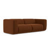 3-SITZER SOFA Samt Stoff Orange - Terracotta/Schwarz, Kunststoff/Textil (228/70/89cm) - Makamii