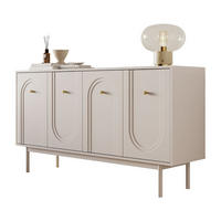 SIDEBOARD LIBERTY 4D auf Holzbeinen kaschmirfarben - Kaschmir, Holzwerkstoff (154/82/39cm) - Lookway