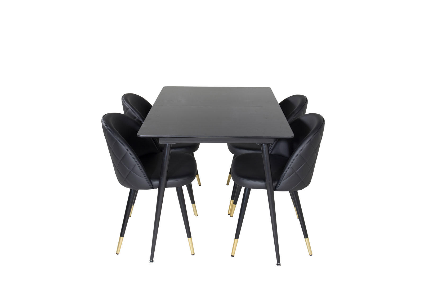 TISCHGRUPPE Schwarz - Schwarz, Holzwerkstoff (90/76/120cm) - ebuy24