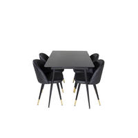 TISCHGRUPPE Schwarz - Schwarz, Holzwerkstoff (90/76/120cm) - ebuy24