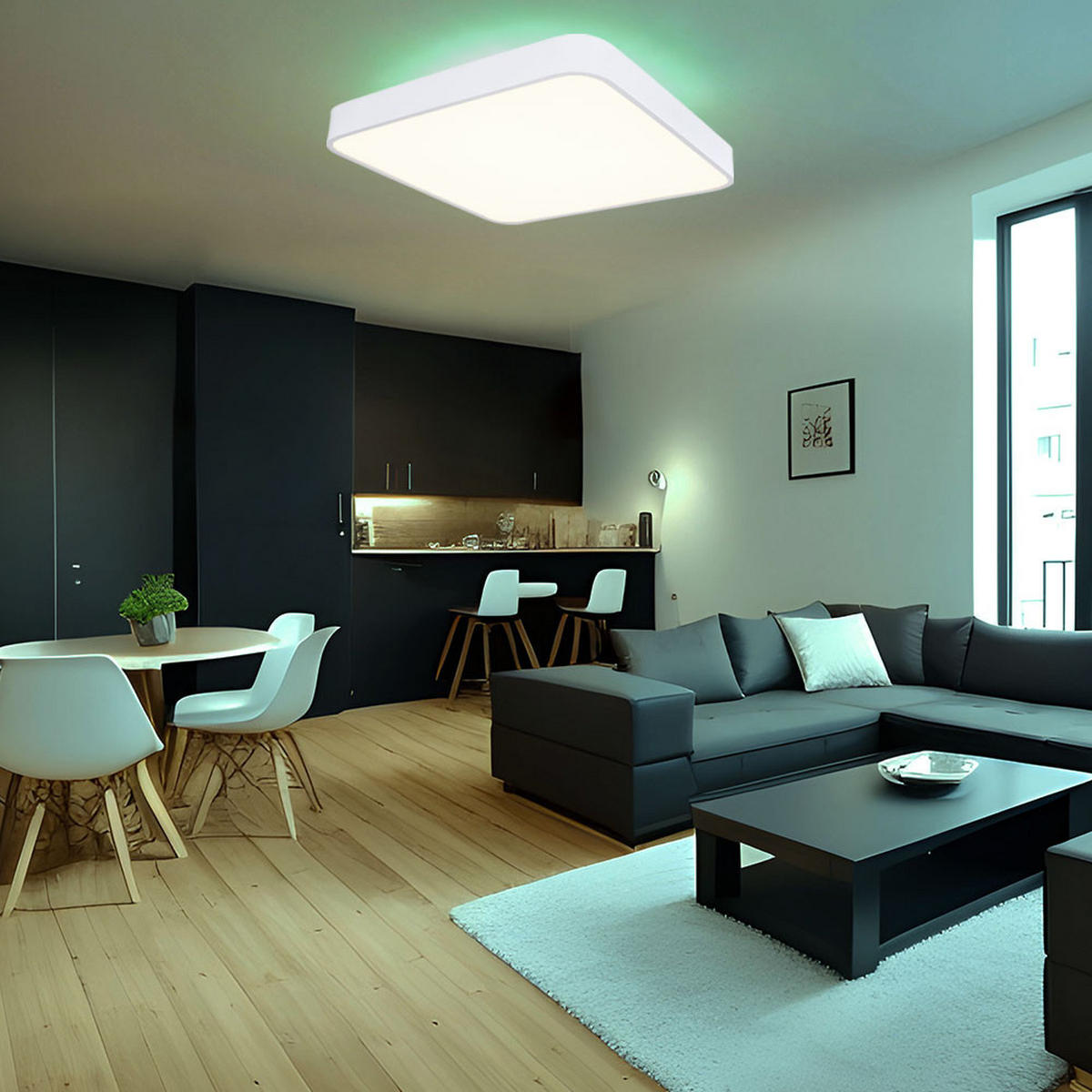 LED DECKENLEUCHTE Leanara Weiß Metall - Weiß, Metall (73/73/10.5cm)