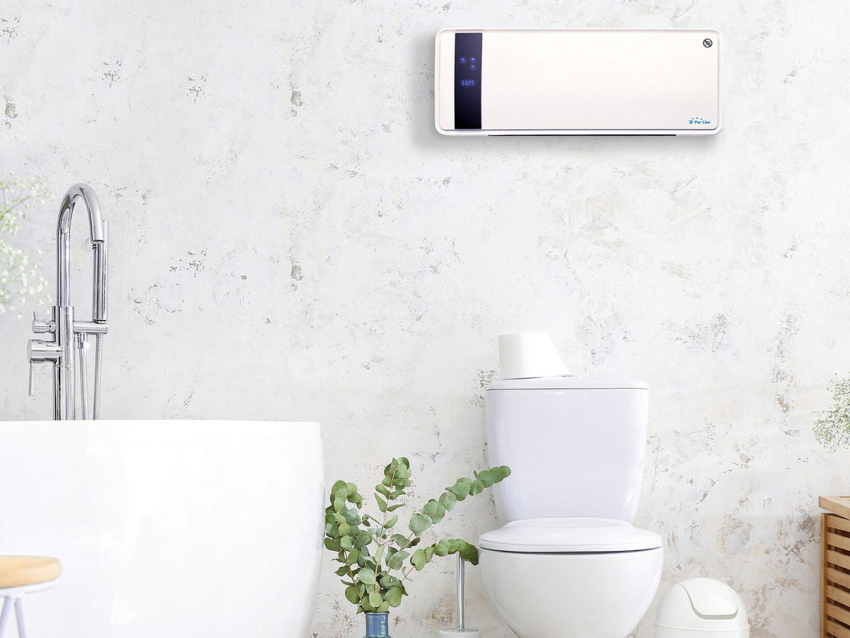 SPLIT-WANDHEIZUNG Weiß mit Fernsteuerung und Programmierung 2000 W - Weiß, Kunststoff (50/19/14cm) - Purline