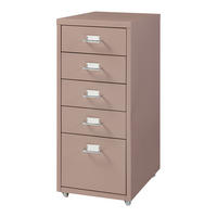 ROLLCONTAINER Kökar - Hellbraun, Metall (28/69/41cm) - [en.casa]