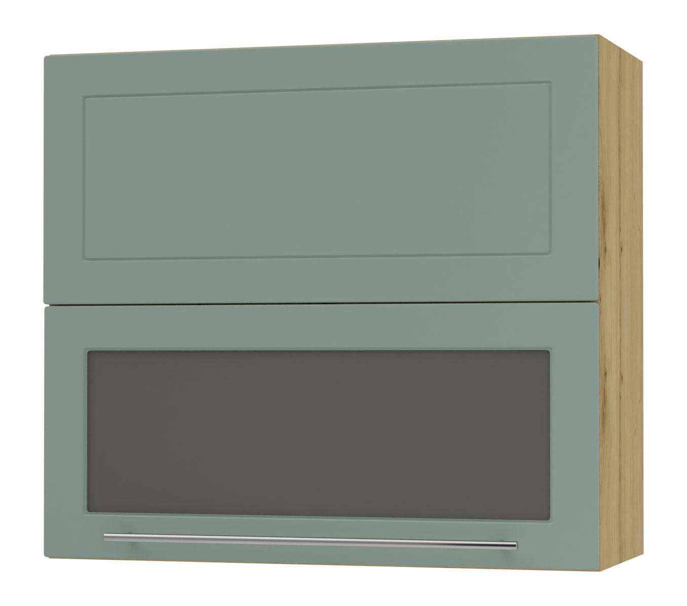 KÜCHENHÄNGESCHRANK Kvantum W8BS/80 Mint Matt / Eiche Artisan Matt 80 / 32,5 / 72cm - Eiche Artisan/Mintgrün, Holz/Holzwerkstoff (80/72/32.5cm) - Feldmann-Wohnen